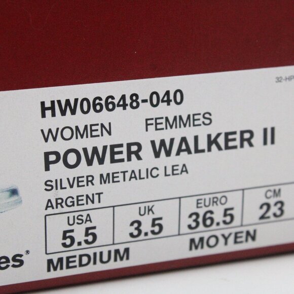 Hush Puppies Shoes Womens Silver Metallic Leather Power Walker II Size 5.5 NIB - Picture 4 of 11